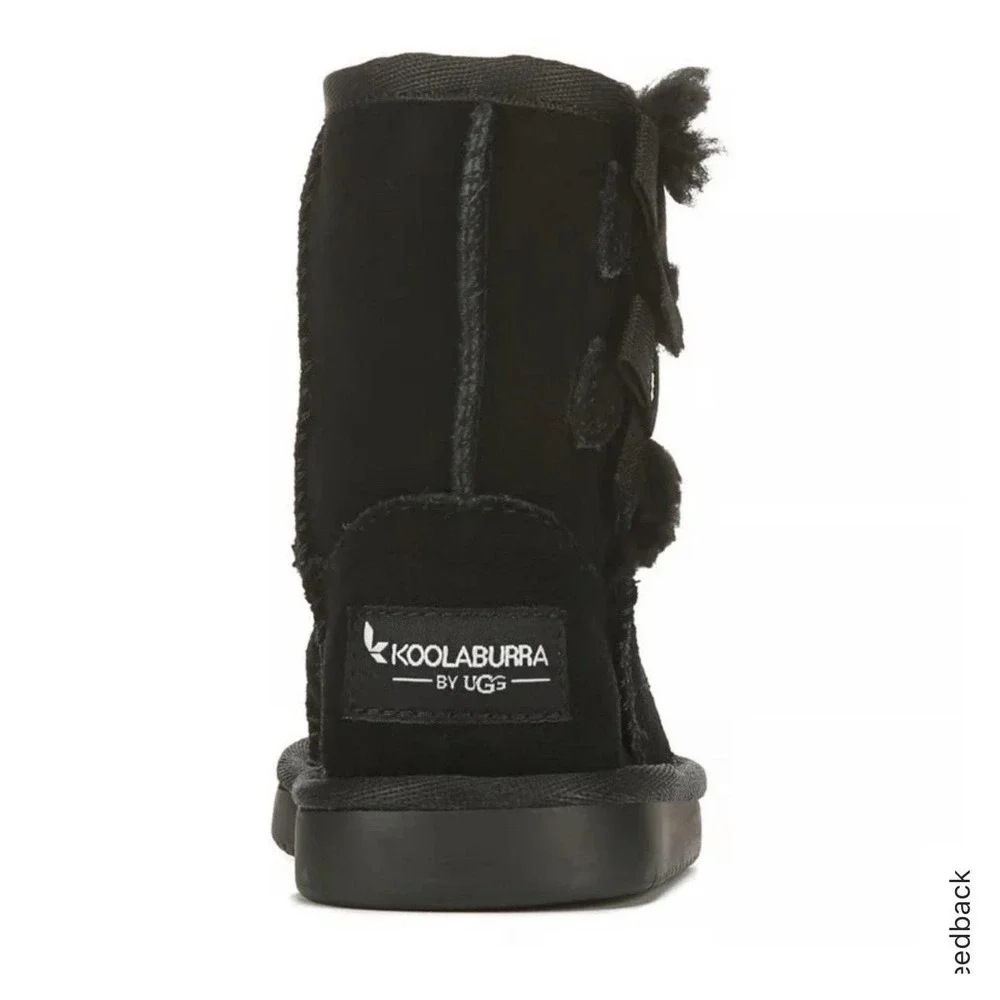 Koolaburra by UGG Victoria Toddler 5 Black Suede Bow Boots